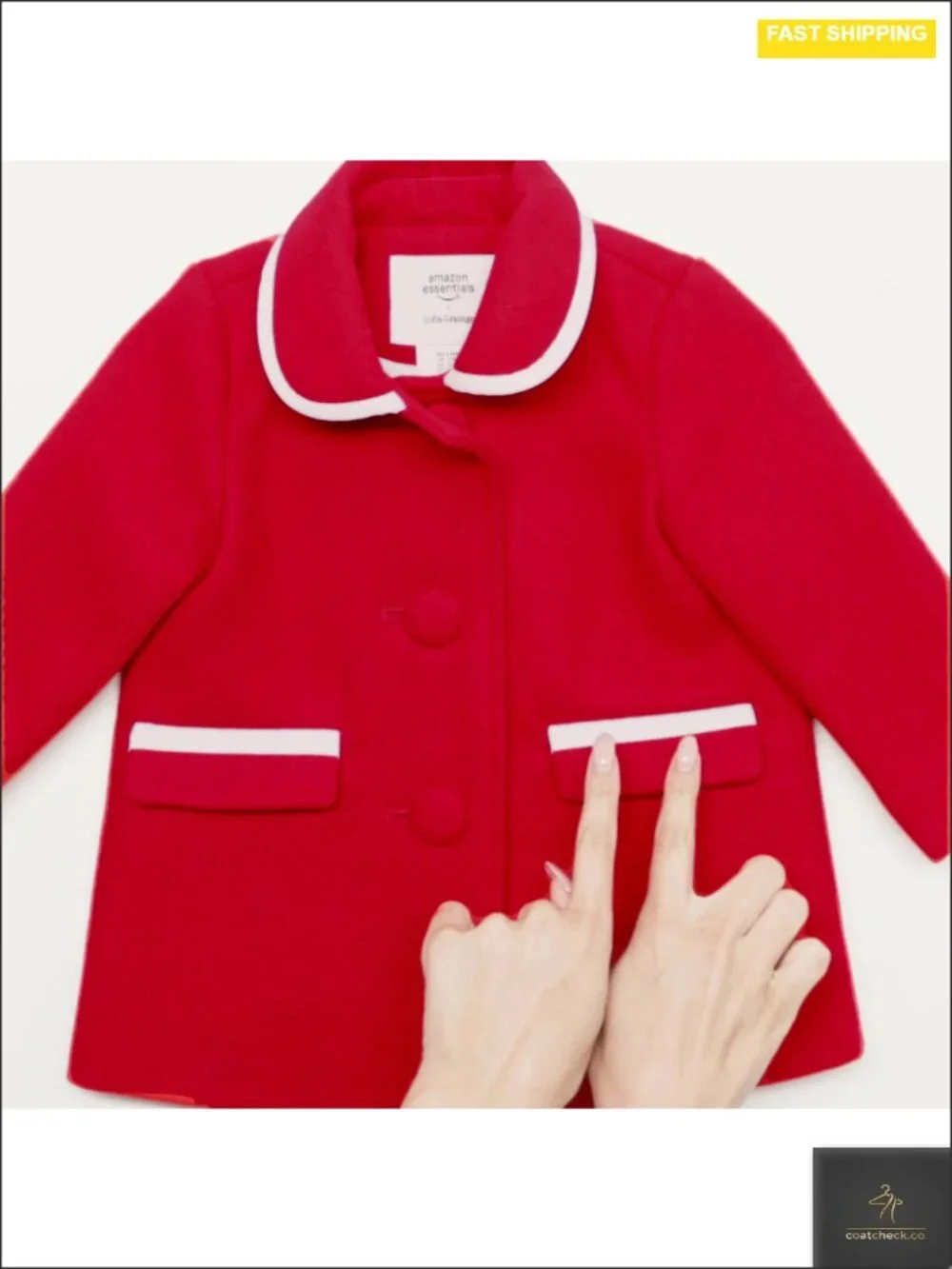 Toddler Girls Wool Blend A-Line Dress Coat Curved Collar